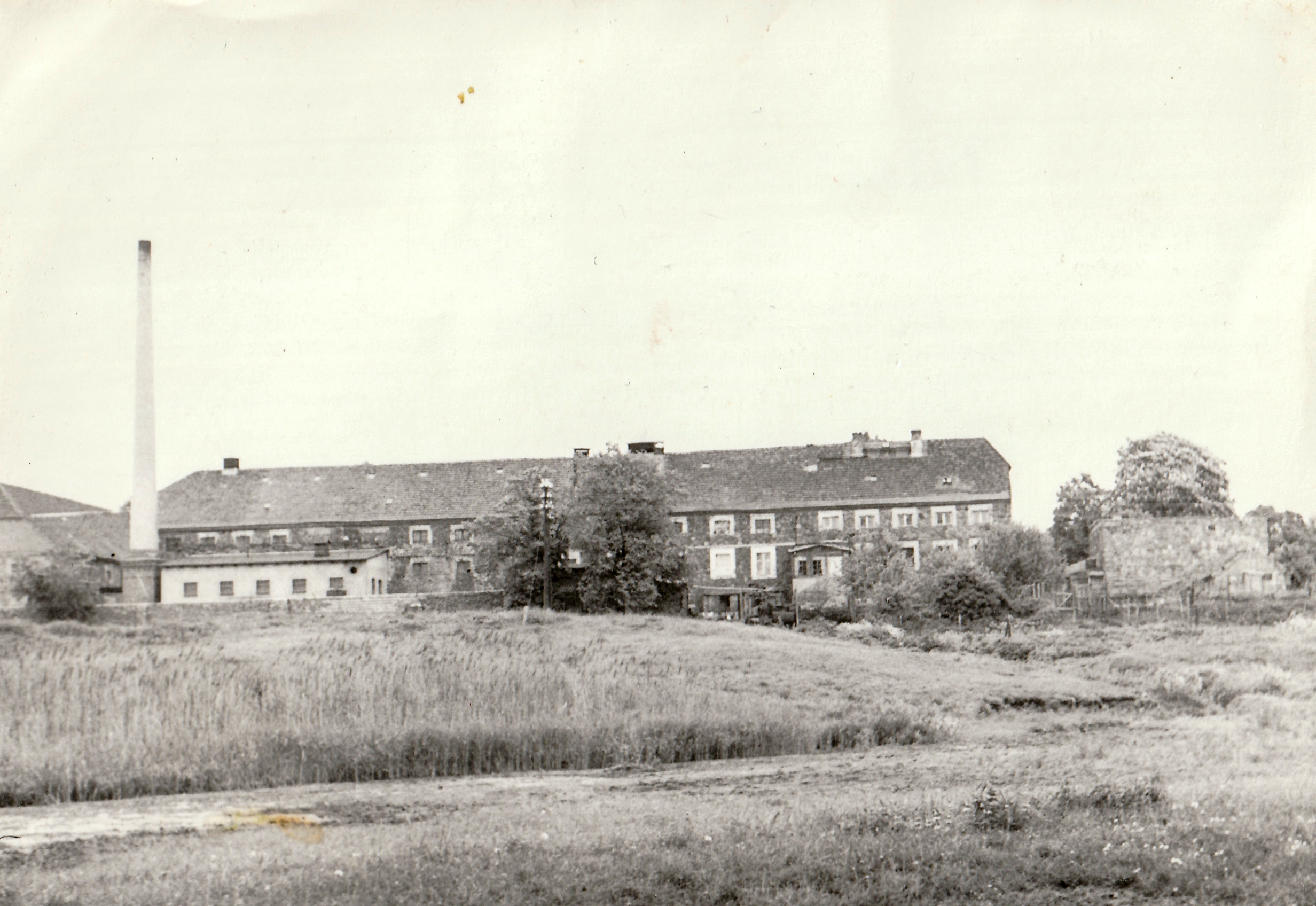 Widok na zabudowania gorzelni