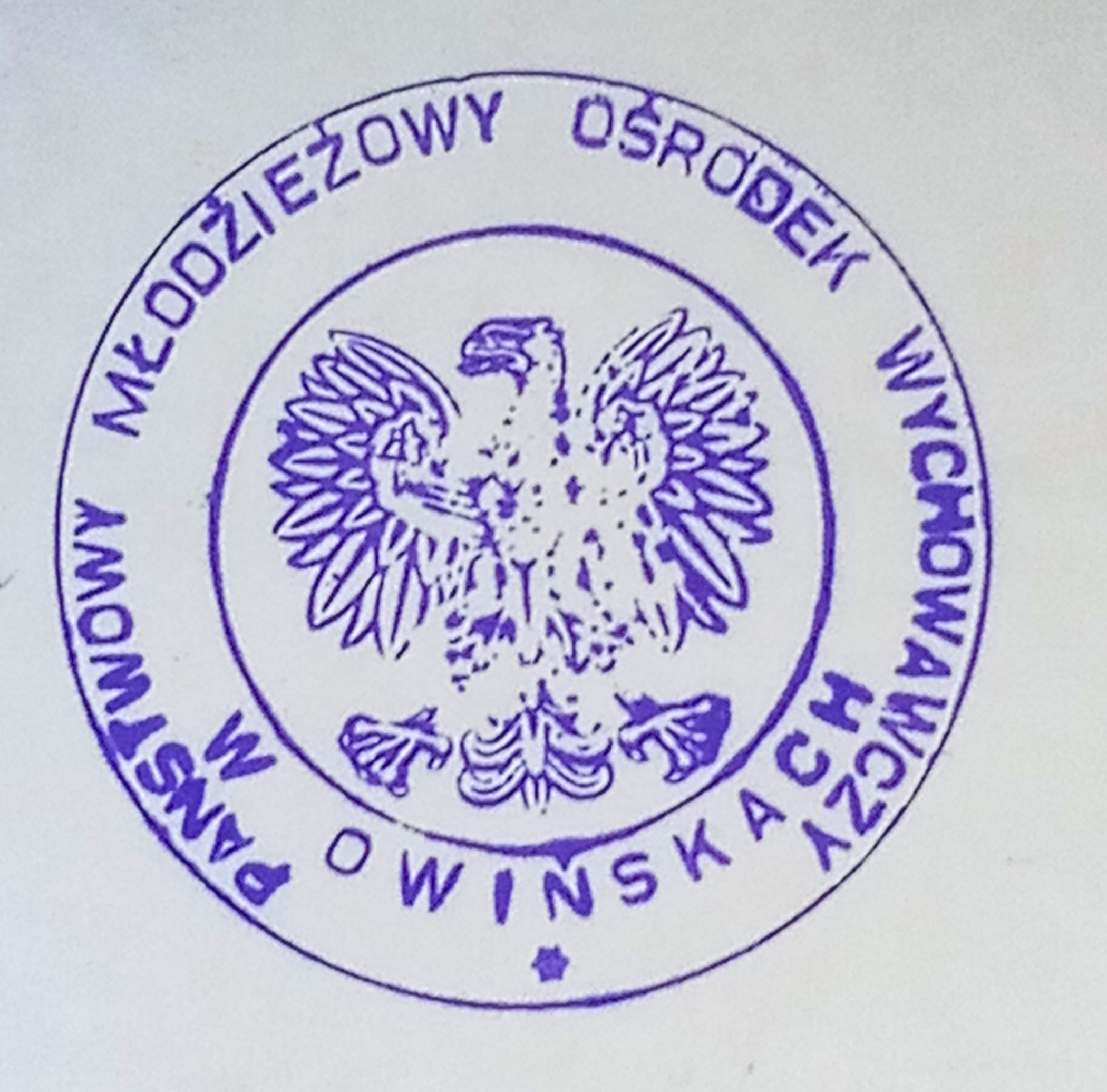 Pieczątka Zakładu Wychowawczego