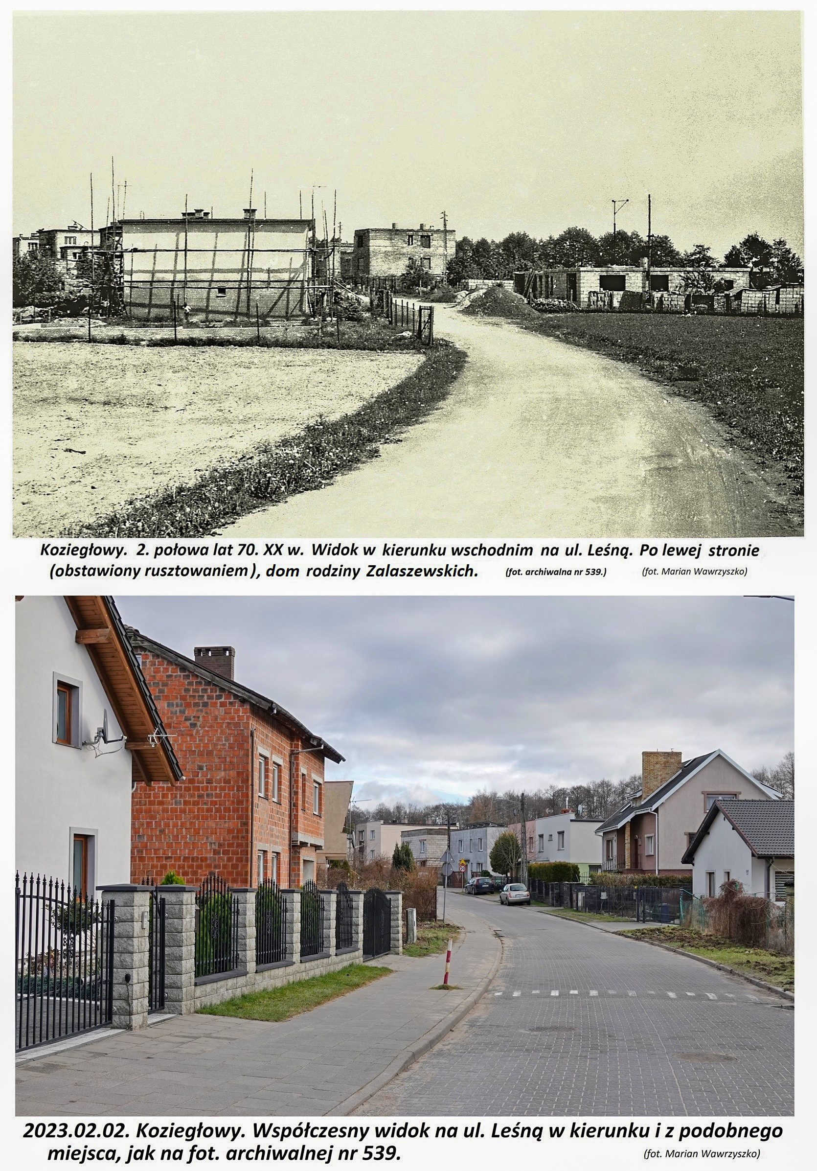 Widok na ulicę Leśną