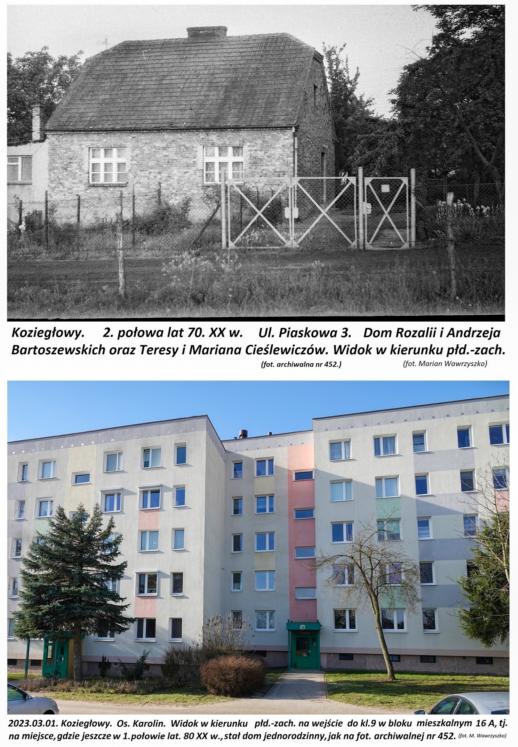 Widok na dom przy ulicy Piaskowej 3